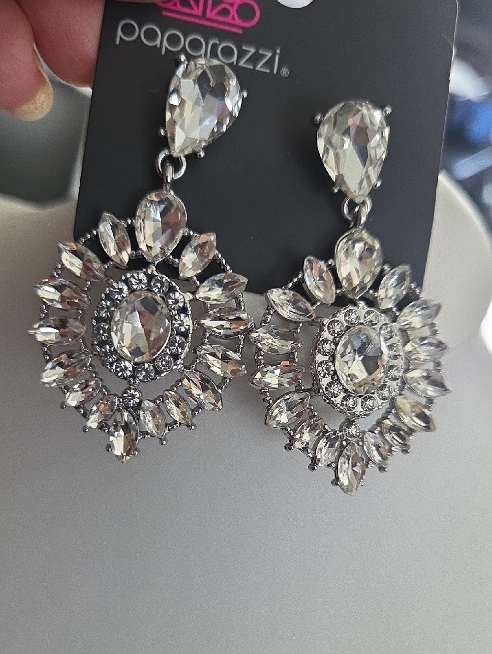 Paparazzi My Good Luxe Charm White Post Earrings NWT